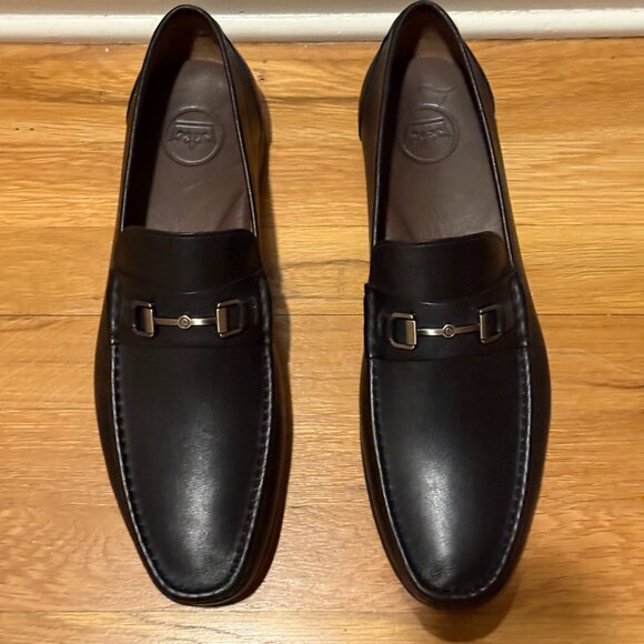 Peter Millar black leather bit loafers size 14M - Picture 1 of 4
